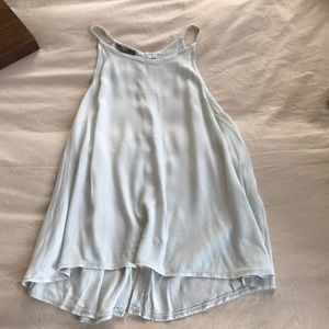 American Eagle Dont Ask Why Crepe Button back top